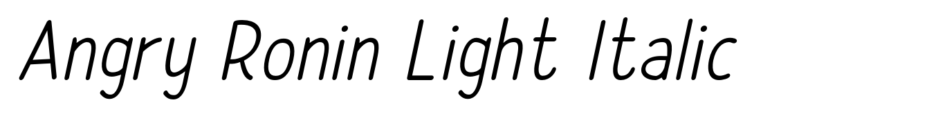 Angry Ronin Light Italic